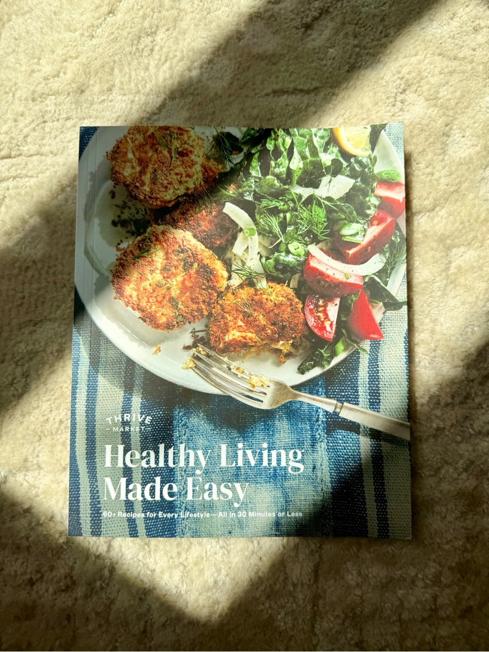 Thrive Healthy Living Made Easy Cookbook - Blue & White Cover